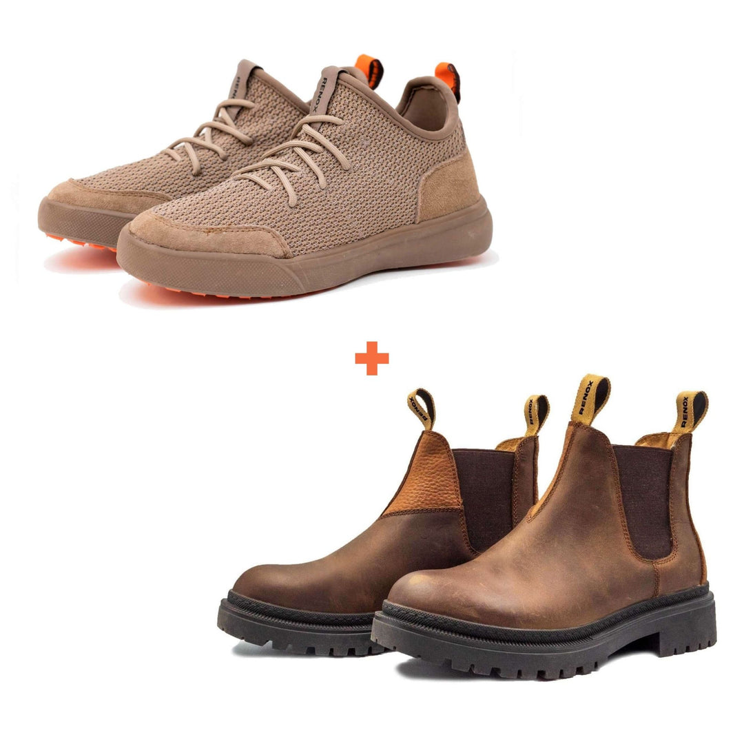 Pack Botín Original 2 + Zapatillas Mujer Café Taupe