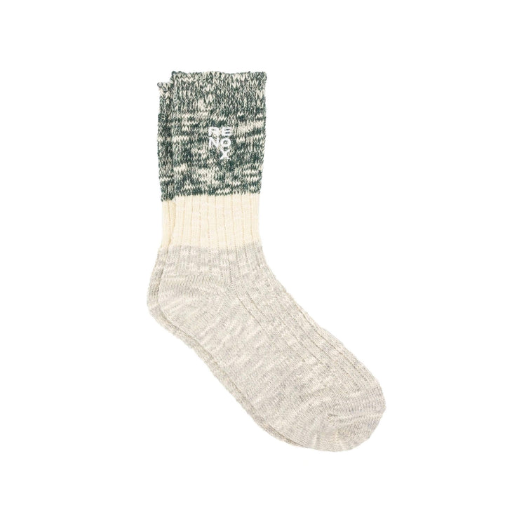 Calcetín Cloud Unisex Verde Musgo Rayas