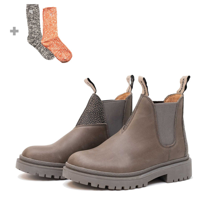 Pack Botín Original 2 Gris Mujer + 2 Calcetines