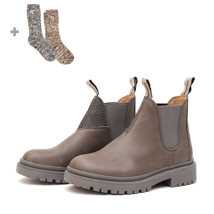 Pack Botín Original 2 Gris Mujer + 2 Calcetines