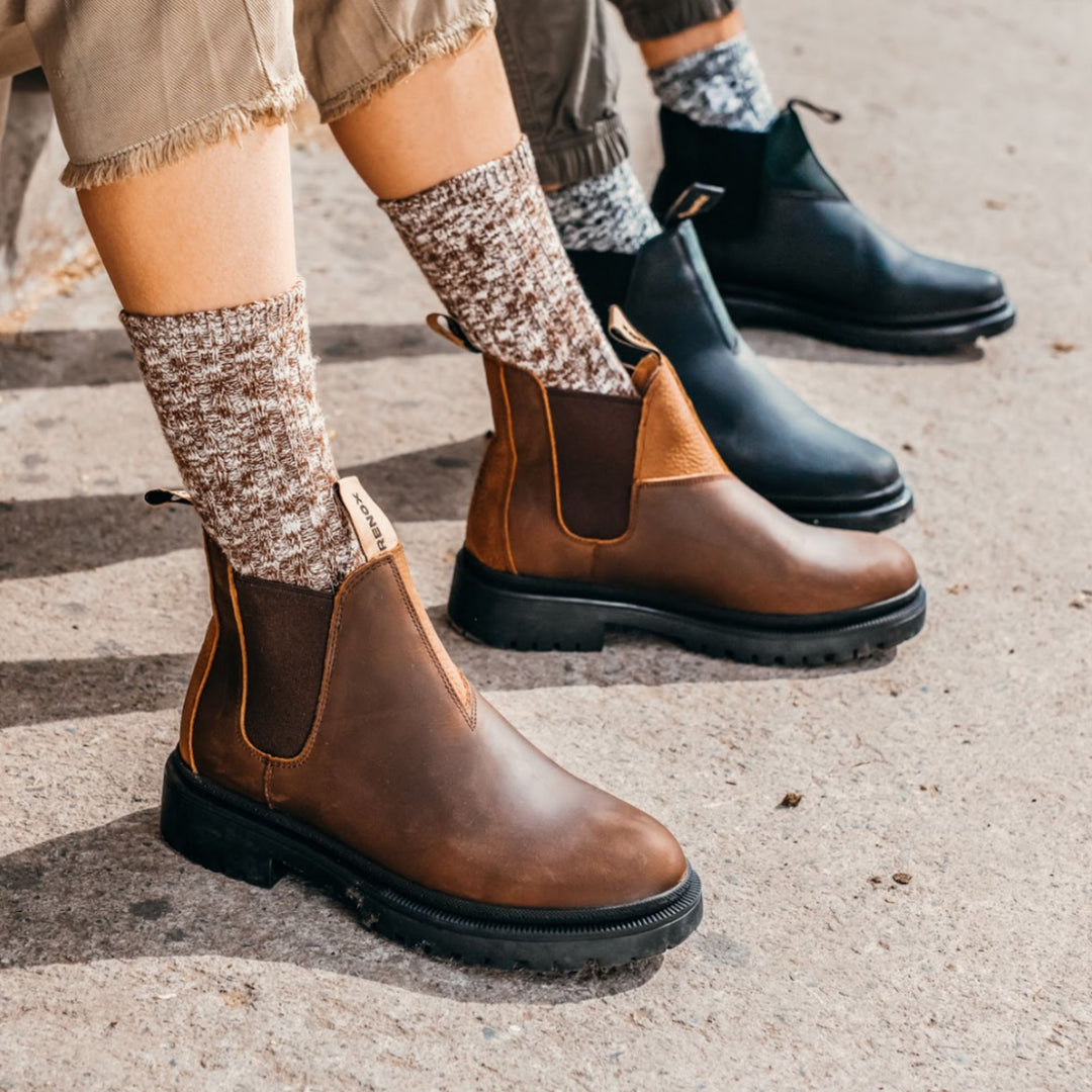 Botín Impermeable Chelsea Café Mujer Waterproof Renox – Renox Chile