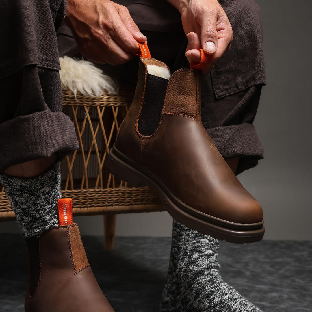 Botín Original 2 Chiporro Natural Café Hombre