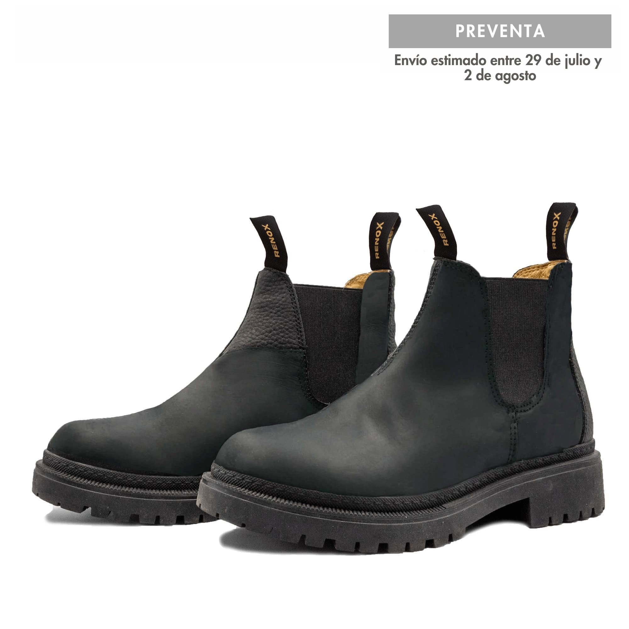 Botines De Cuero Para Mujer Ambra Negro - D'Cuero